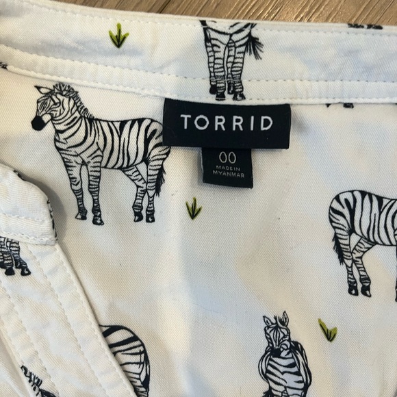 Fun Zebra button down top - Picture 3 of 9